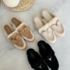LOUISE VUITTON Faux Fur Slippers