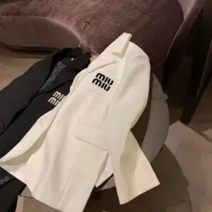 MIU MIU Embroidered Logo T-Shirt & Wide Leg Pants Set