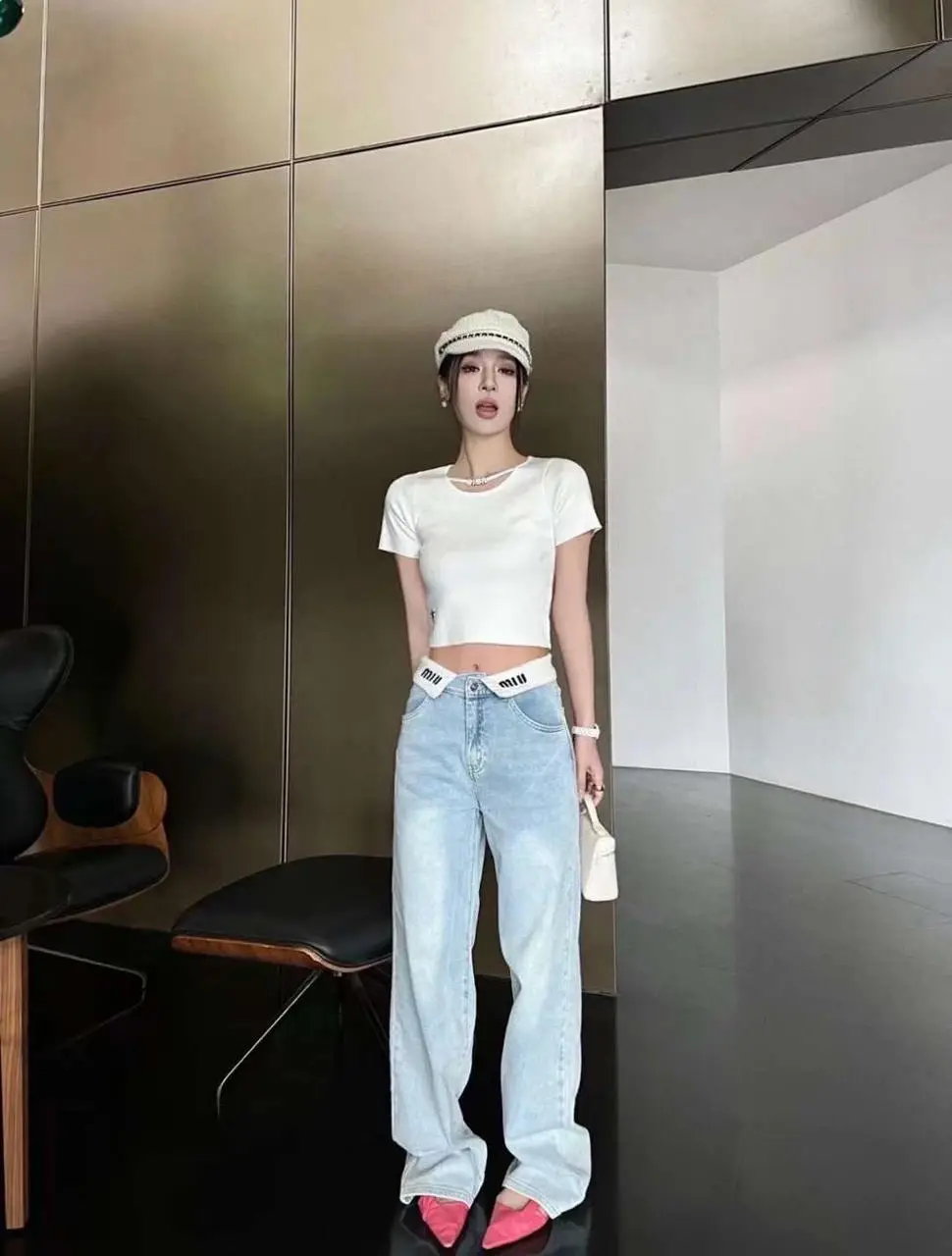 MIU MIU Flared Denim Pants MIU MIU Flared Denim Pants