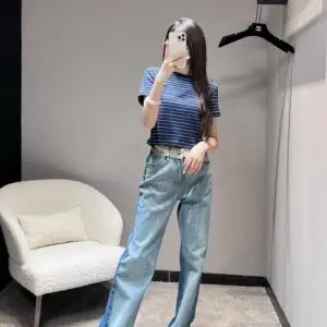 MIU MIU Narrow Straight Selvedge Jeans