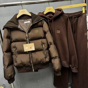 MIU MIU Puffer Jacket & Sweat Suit Set
