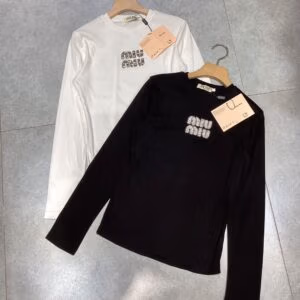 MIU MIU Women's Diamond Knit Wool Sweater