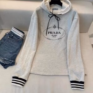 PRADA Oversized Cotton Fleece Hoodie