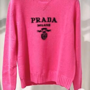 PRADA Milano Logo Crew-Neck Sweater