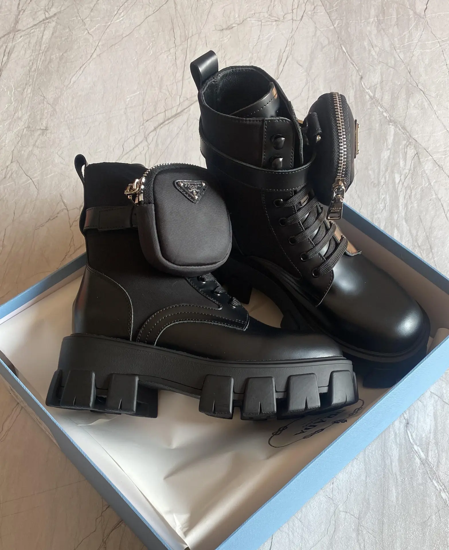 PRADA Monolith Leather Boots PRADA Monolith Leather Boots