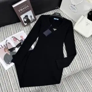 PRADA Classic Retro High Stretch Long Sleeve Shirt