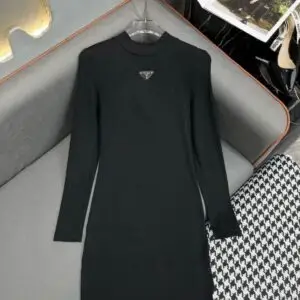 PRADA Slim Fit Ribbed Dress