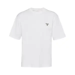 Prada triangle-logo cotton T-shirt