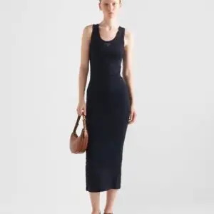 PRADA Ribbed Midi Dress