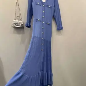 SANDRO Long Knitted Dress