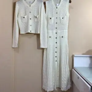 SANDRO Long Sleeve Knit Sweater Dress