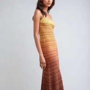 SANDRO Gradient Knitted Maxi Dress