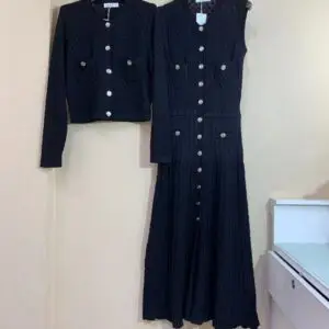 SANDRO Floral Print Long Sleeve Midi Dress