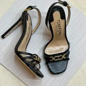 TOM FORD Lizard Heeled Sandals