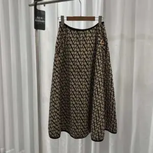 Valentino Toile Silk Midi Skirt