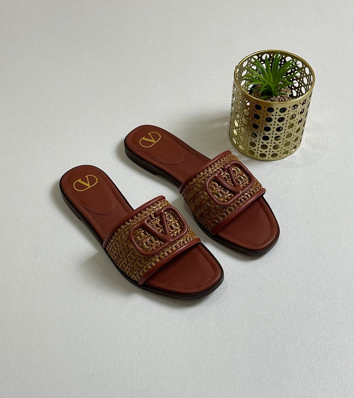 Valentino VLogo Rockstud Slide Sandal Valentino VLogo Rockstud Slide Sandal