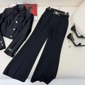 Versace Wide Leg Pants & Shirt Set
