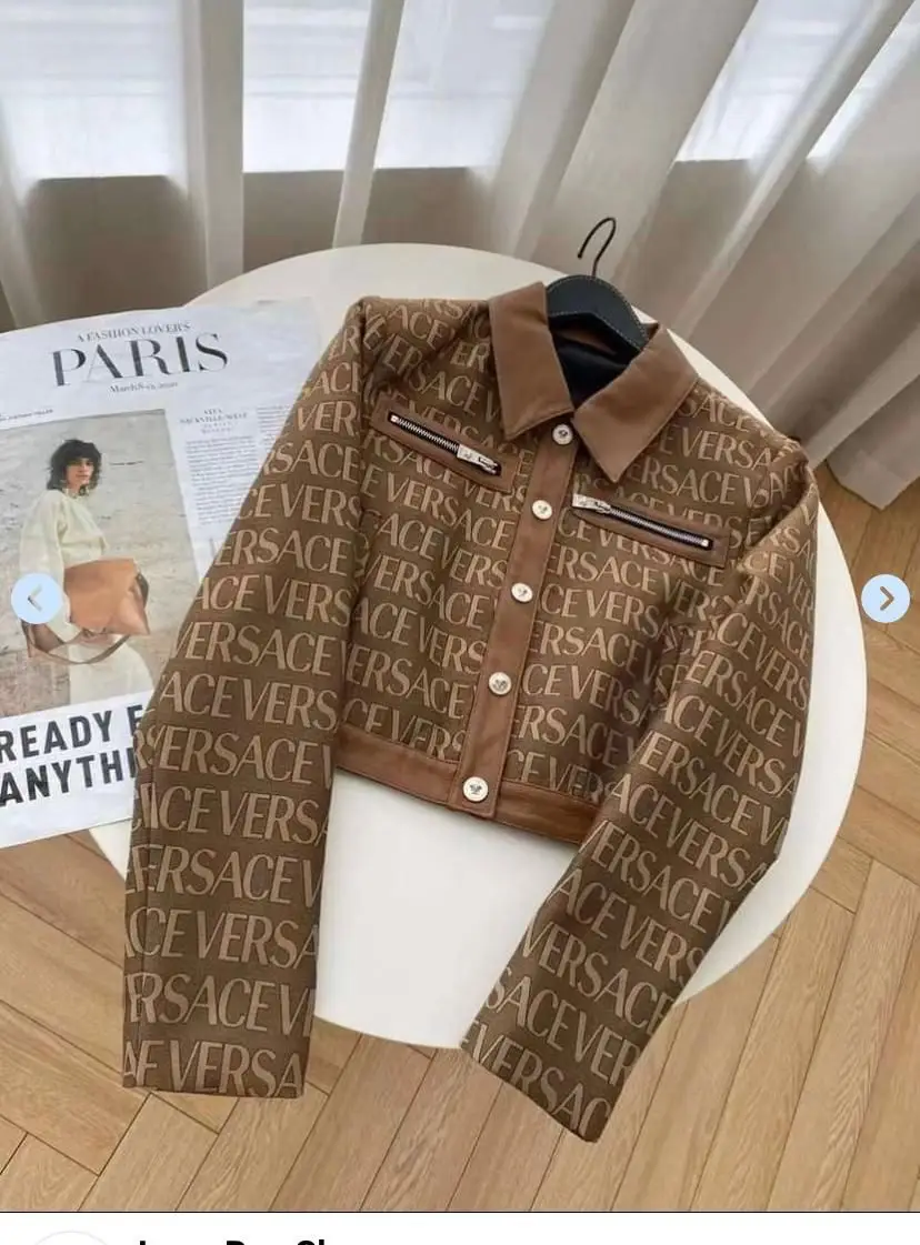 VERSACE Medusa Canvas Leather Jacket VERSACE Medusa Canvas Leather Jacket