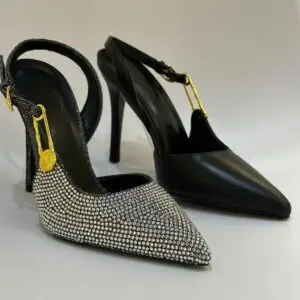 VERSACE Diamond-Embellished High Heel Sandals