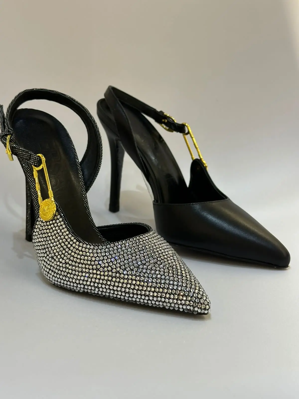 VERSACE Diamond-Embellished High Heel Sandals VERSACE Diamond-Embellished High Heel Sandals