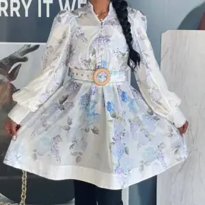 Zimmerman Floral Puff Sleeve Mini Dress