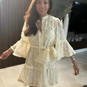 ZIMMERMAN Alexis Audrey Check Ruffle Mini Dress