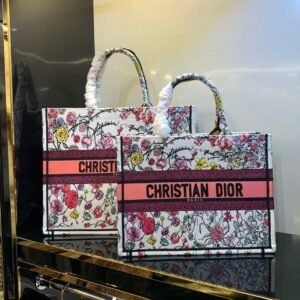 Christian Dior Embroidered Book Tote Bag