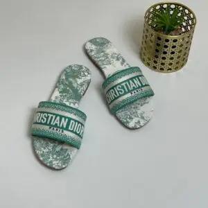 DIOR Tricolor Embroidered Canvas Dway Flat