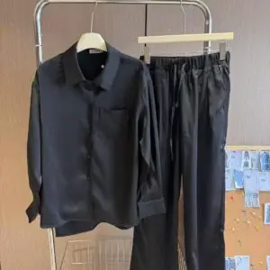 L OE WE Black Plain Cord Set