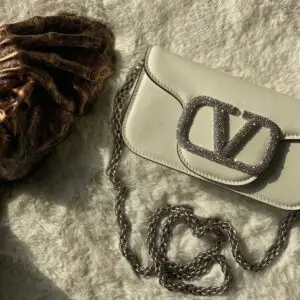 Valentino Grainy Calfskin Shoulder Bag