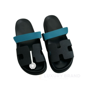 HERMES Black Slippers for Men