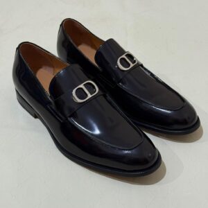 DIOR HOMME Timeless Embellished Glossed Leather Sneakers