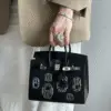 HERMÈS Faubourg Embroidered Bag