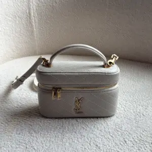YSL Saint Laurent Leather Vanity Case Bag