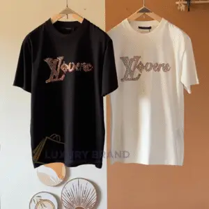 LOUIS VUITTON Vers Embellished Crystal T-Shirt