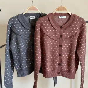Miu Miu Dotted Knit Cardigan