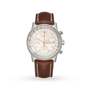 Replica Breitling Navitimer Men Automatic Silver Leather Watch A13324121G1X1