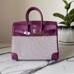 Design Birkin 25cm Limited Edition Quadrille Cuivre Palladium Hardware - Dubai Fashion LUX