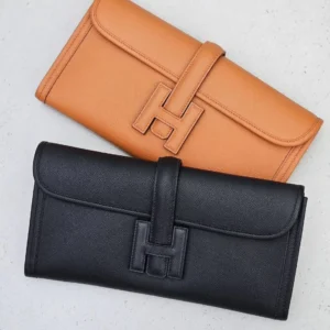 Design Black Swift Leather Elan Jige 29 Clutch - Dubai Fashion LUX