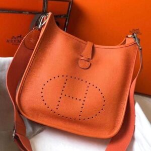 Design Evelyne small model shoulder bag in gold leather taurillon clémence - Dubai Fashion LUX