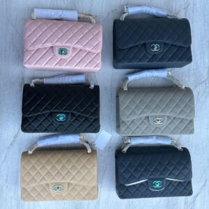 Design Iridescent Caviar Quilted Small Double Flap - Dubai Fashion LUX