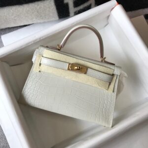 Design Kelly Bag Designer 19CM Shoulder Mini Bag Beige 20453 - Dubai Fashion LUX