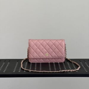 Design Lambskin Quilted Coco Bow Wallet On Chain WOC - Dubai Fashion LUX