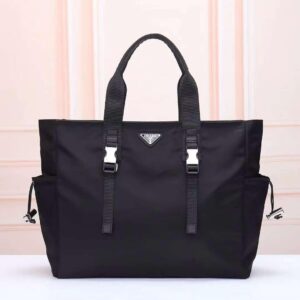 Design Re-Nylon and Saffiano leather tote - Dubai Fashion LUX
