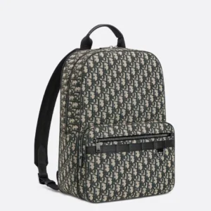 Design SAFARI BACKPACK Beige and Black Oblique Jacquard - Dubai Fashion LUX