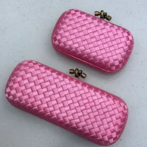Design Wo Knot Satin Clutch - Rose - Dubai Fashion LUX