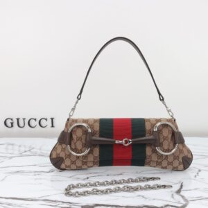 Design Women's Red Horsebit Chain Small Shoulder Bag - Dubai Fashion LUX