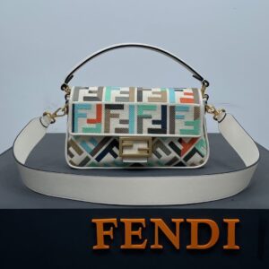 FENDI Baguette Bag in Canvas – Super Master Quality | FF Monogram Crossbody Bag