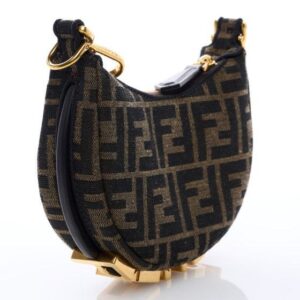 FENDI Fabric Jacquard Shoulder Bag – Luxury Designer Handbag for Women
