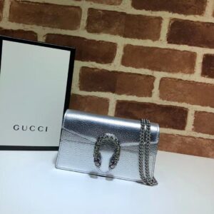 GUCCI DIONYSUS MINI CALFSKIN METALIZED BAG